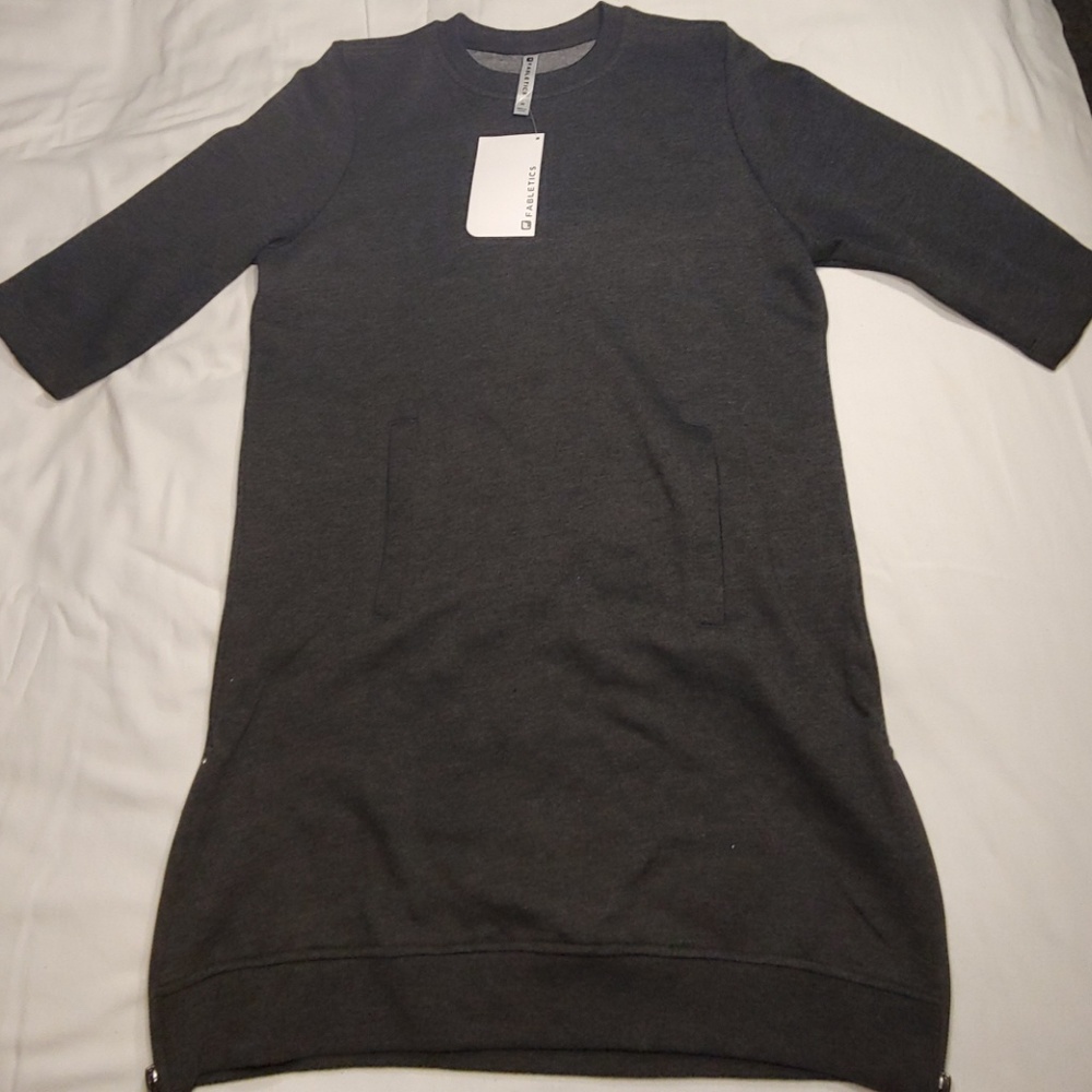 Fabletics womens grey Elena Dress M new with tags